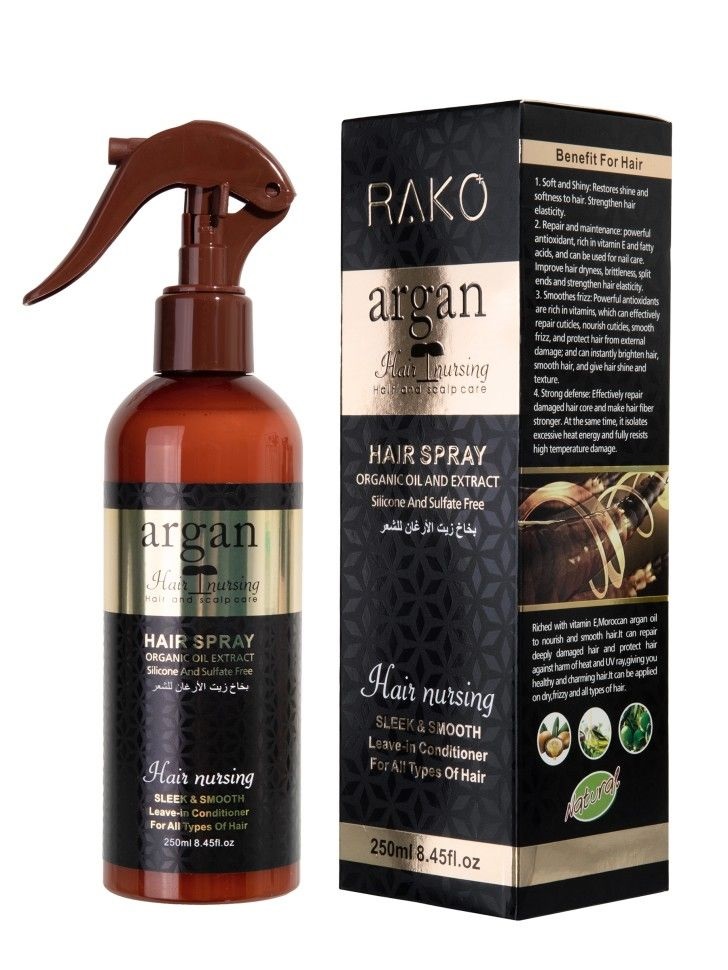 محصول شماره اسپری سرم مو دوفاز راکو Rako مدل روغن آرگان